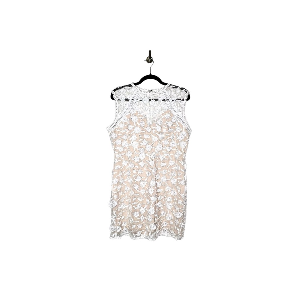 Helen Owen x AQUA Embroidered Sheath Dress in White Size Large - Picture 6 of 10